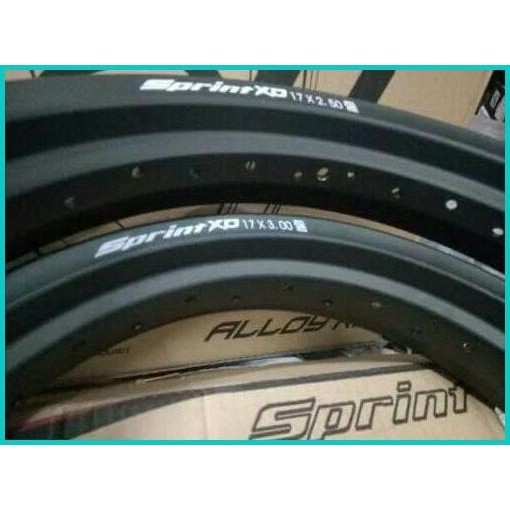 VELG JARI-JARI SPRINT XD DOP LEBAR 250X17 DAN 300X17 HITAM (1 SET) 19F