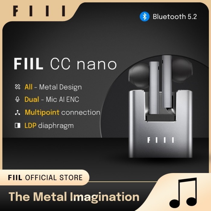 Fiil Cc Nano Tws Earbuds Bt 5.2 Dual-C Ai Enc Dual Device Connection