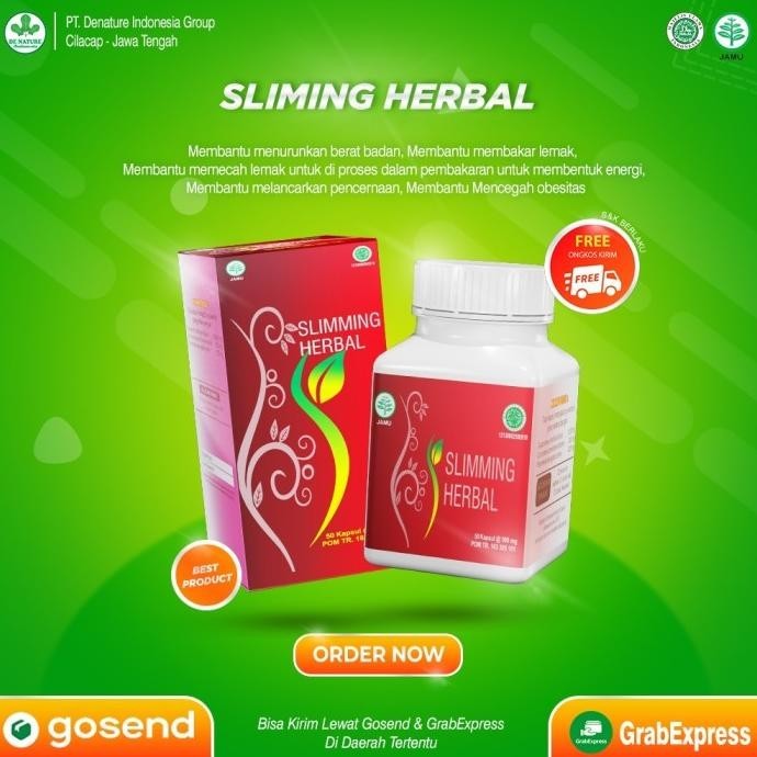 SLIMMING HERBAL DE NATURE - OBAT PENURUN BERAT BADAN PEMBAKAR LEMAK H24M