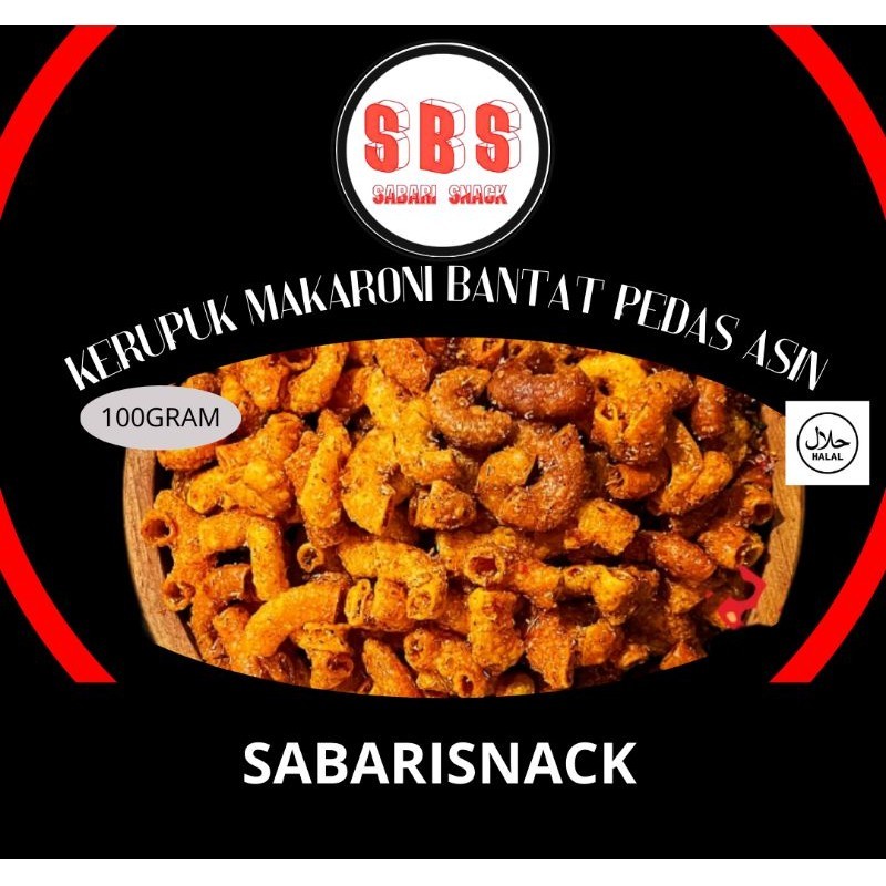 

SABARISNACK 100GRAM CEMILAN SNACK KERUPUK MAKARONI BANTAT PEDAS ASIN