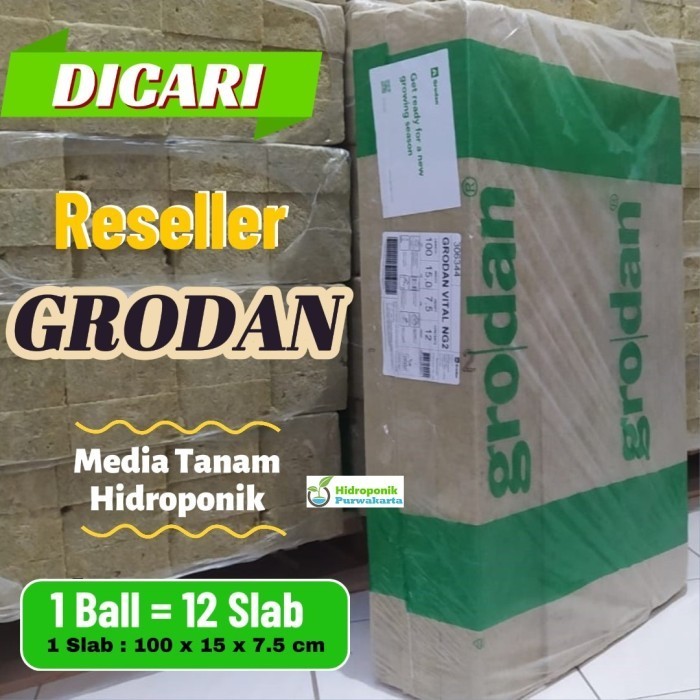 Jual Rockwool Hidroponik Grodan Vital 1 Bal Ball Bale Isi 12 Slab