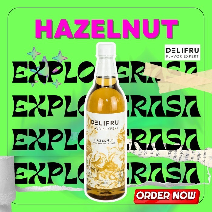 

Delifru syrup rasa hazelnut isi 1 liter