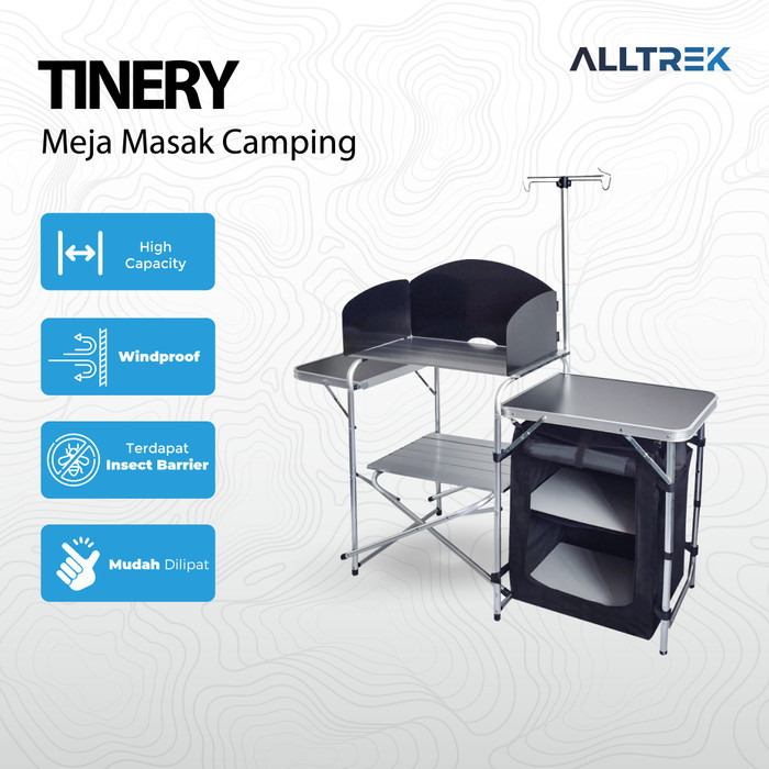 ALLTREK Meja Masak Camping TINERY White Dapur Portable