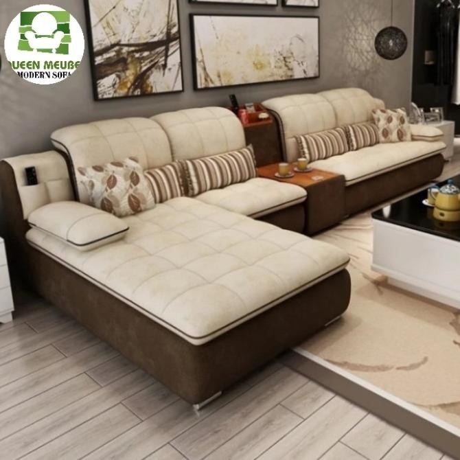 Promo  Sofa L/Sofa/Sofa Minimalis/Sofa Leter L/Sofa Ruang Tamu/Sofa Kirashanan