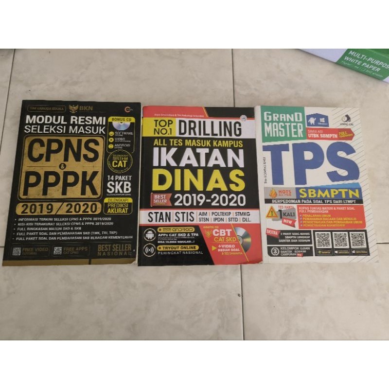 preloved buku latihan soal cpns sbmptn tpa ikatan dinas