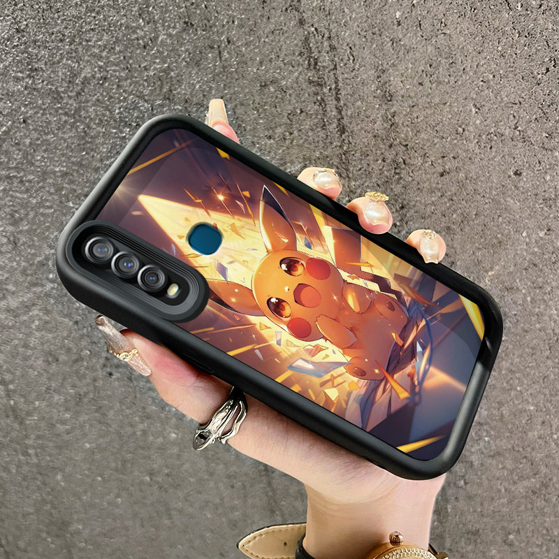 Casing Hp VIVO Y17 Y15 Y12 Y12i Y3 Y3s 2020 Case HP Pikachu pola desain baru Casing lensa kamera Sof