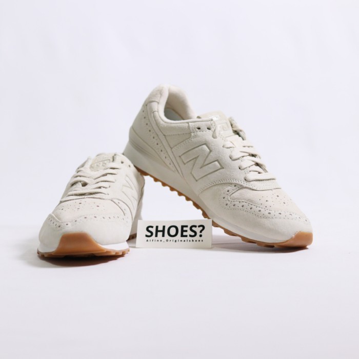Sepatu Sneakers Wanita New Bal*ance 996 v1 Beige Original