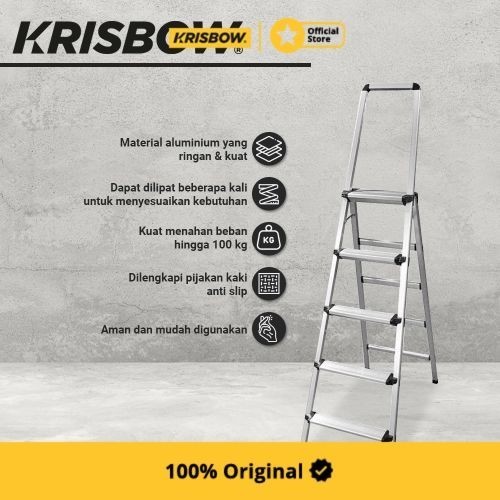 Krisbow Tangga Lipat Aluminium 4 Step