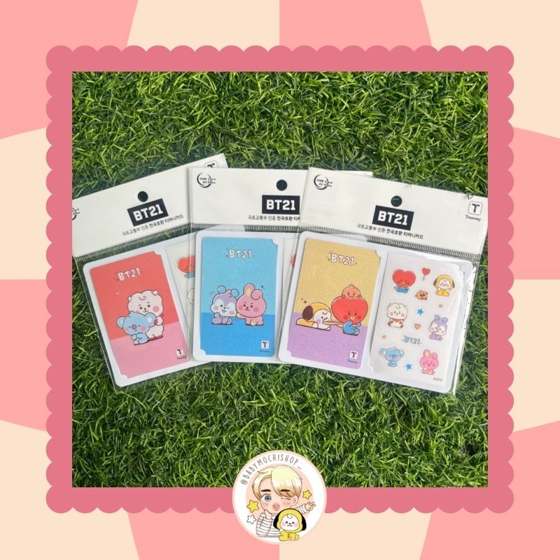 [READY 🇮🇩] BT21 x T-money Glitter + Sticker Set