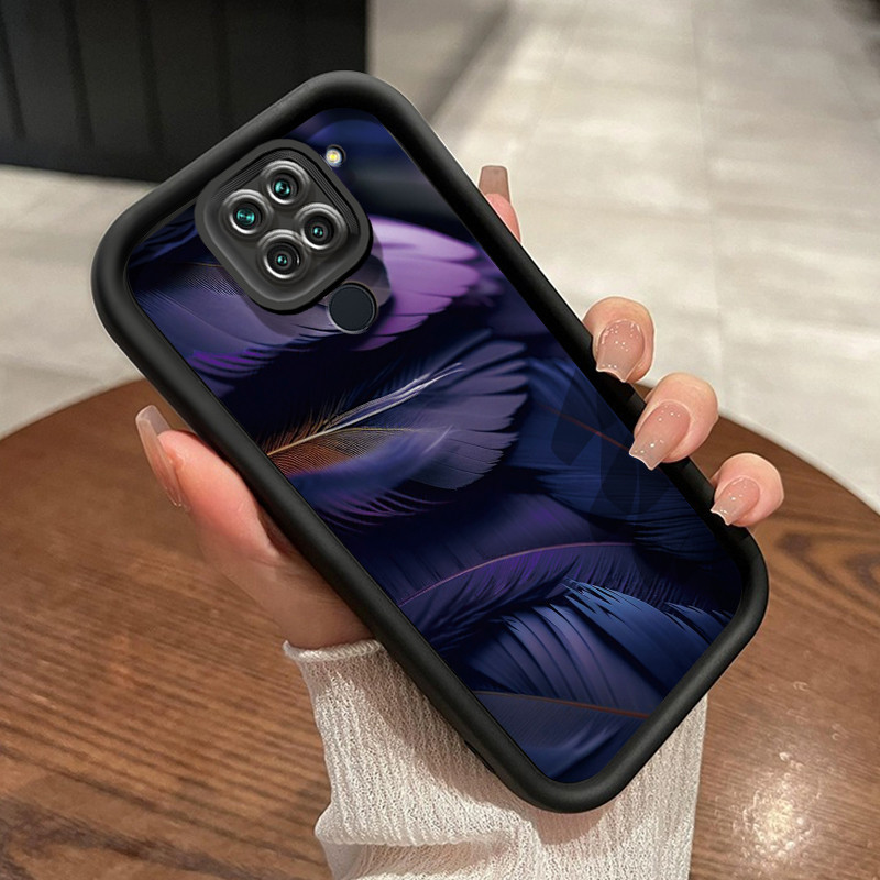 Casing Hp Xiaomi Redmi Note 9 Redmi Note 9s Case hp lembut pola bulu, Casing ponsel lembut cangkang 