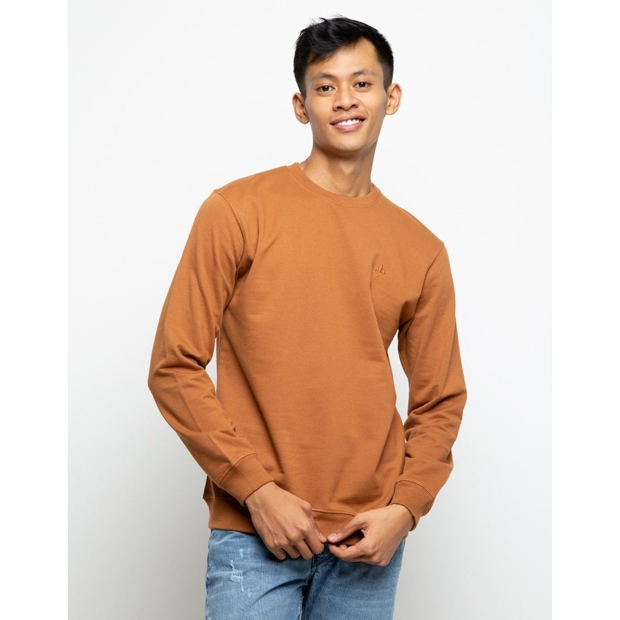 Details Ki Sweater Pria Basic Kioe One 104660218 - Brown Sugar,Xl