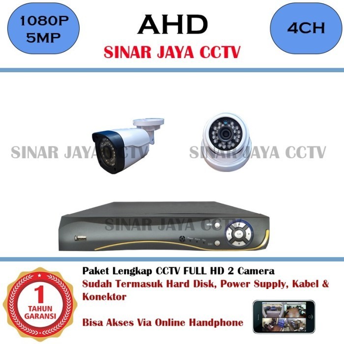 PROMO PAKET CCTV FULL HD 3MP 4CHANEL (2CMERA)