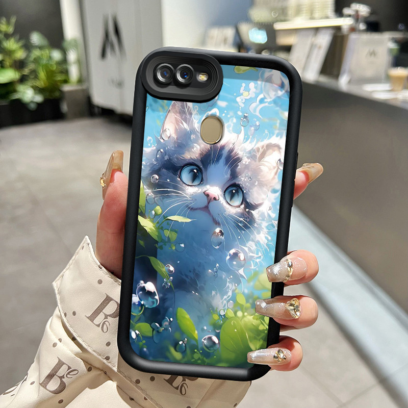 Casing Hp OPPO A7 OPPO A5s OPPO A12 OPPO A12S A11k Case HP air minum Casing lembut lucu kartun kucin
