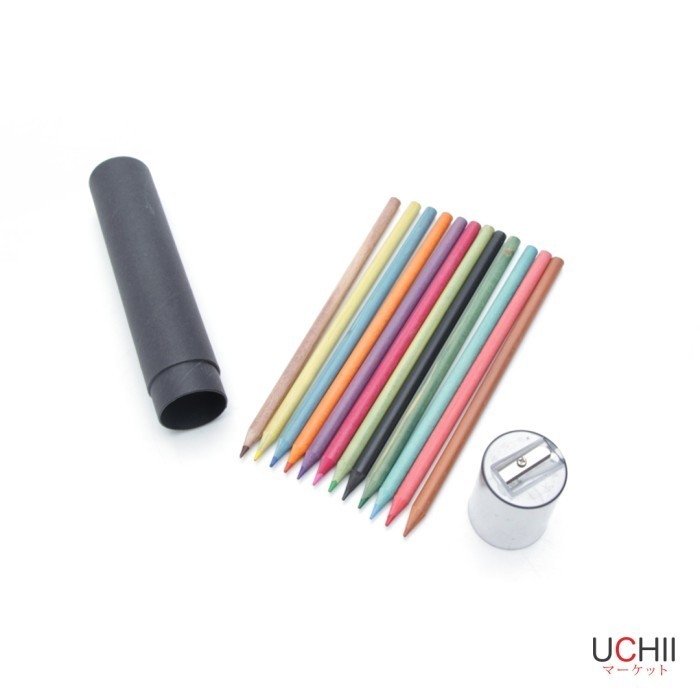 

Wooden Set Coloring Pencil 12 pcs - Tube Case / Pensil Warna Kayu