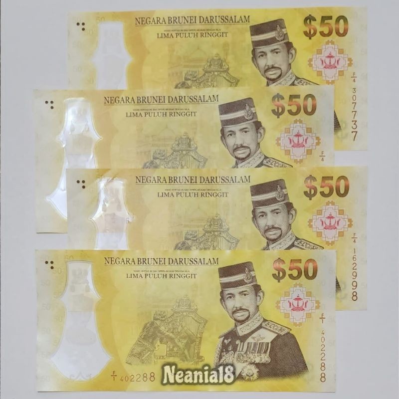 Koleksi Brunei Darussalam Pecahan 50 Dolar Limited Polymer