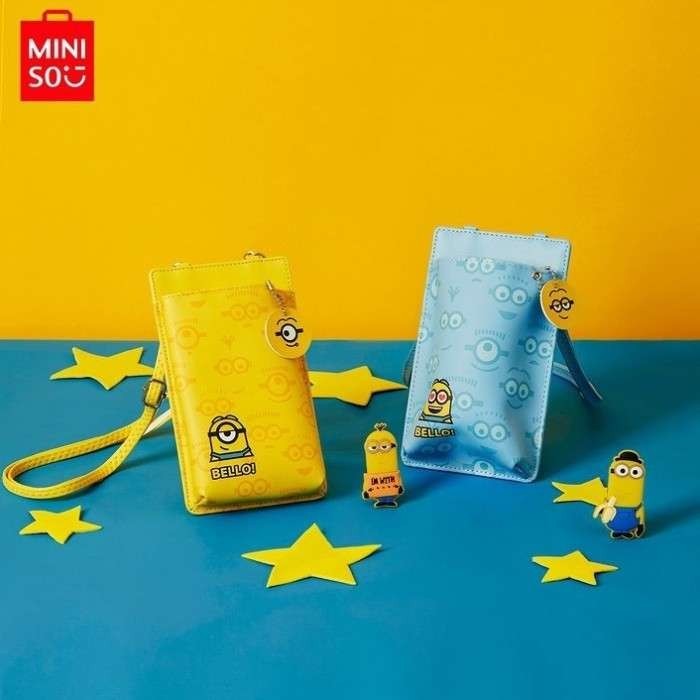 DENPASAR COD Miniso Minions Crossbody Bag Tas Minion Tas Miniso Tas Anak Tas Hp Tas Handphone
