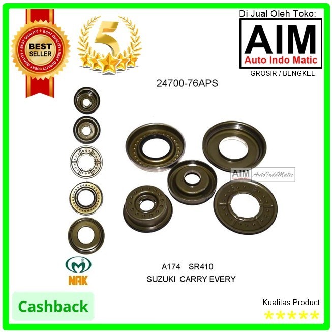 Transparts Bonded Moulded Seal Sil Piston Mangkok Set Kit Matic Matik Transmisi A174 SR410 Suzuki Ji
