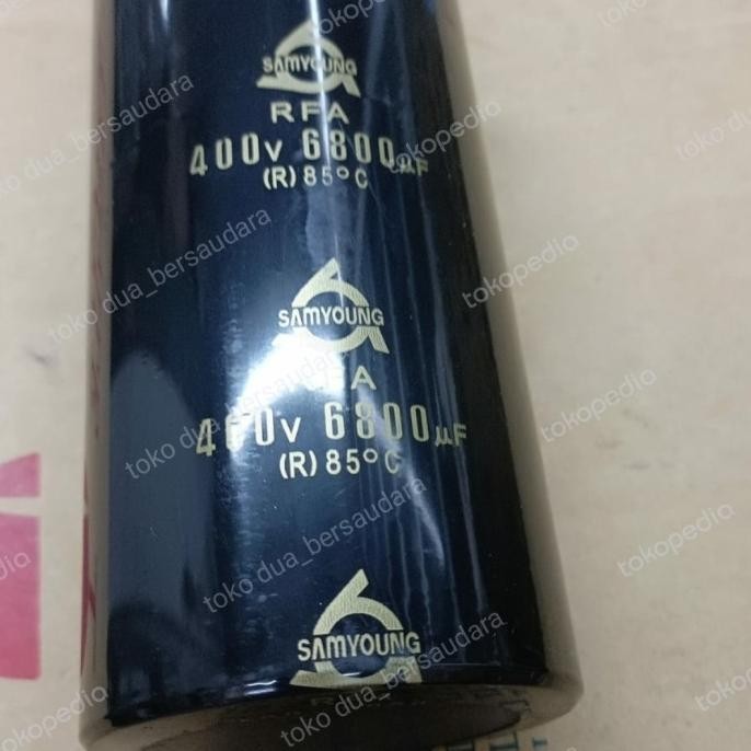 Kapasitor / Elco merk Samyoung 6800 mF 400 Volt