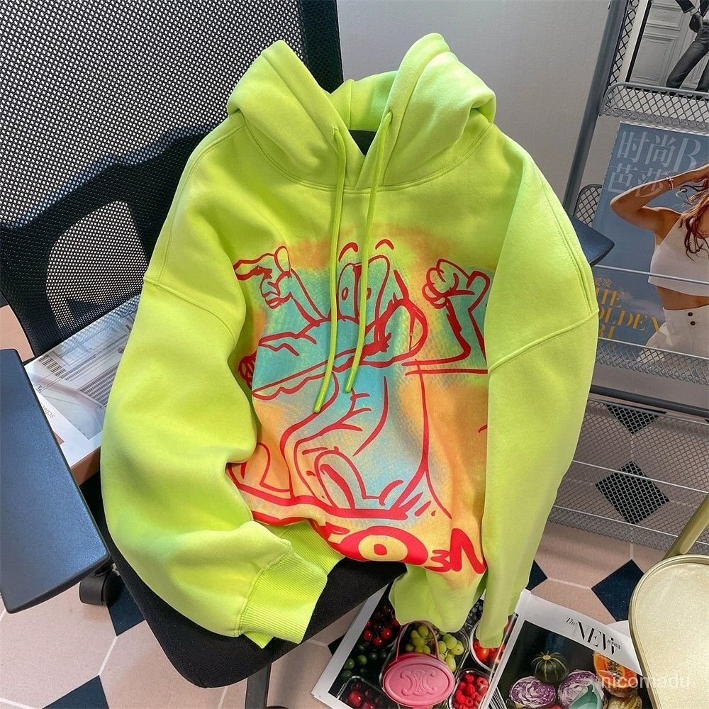 Crocodile Vintage Printed Hoodie Hijau/boxy cut hoodie/Basic hoodie/hoodie oversized

