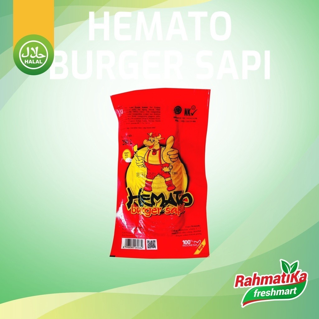 

Hemato Burger Sapi 280 gr (Frozen Food)