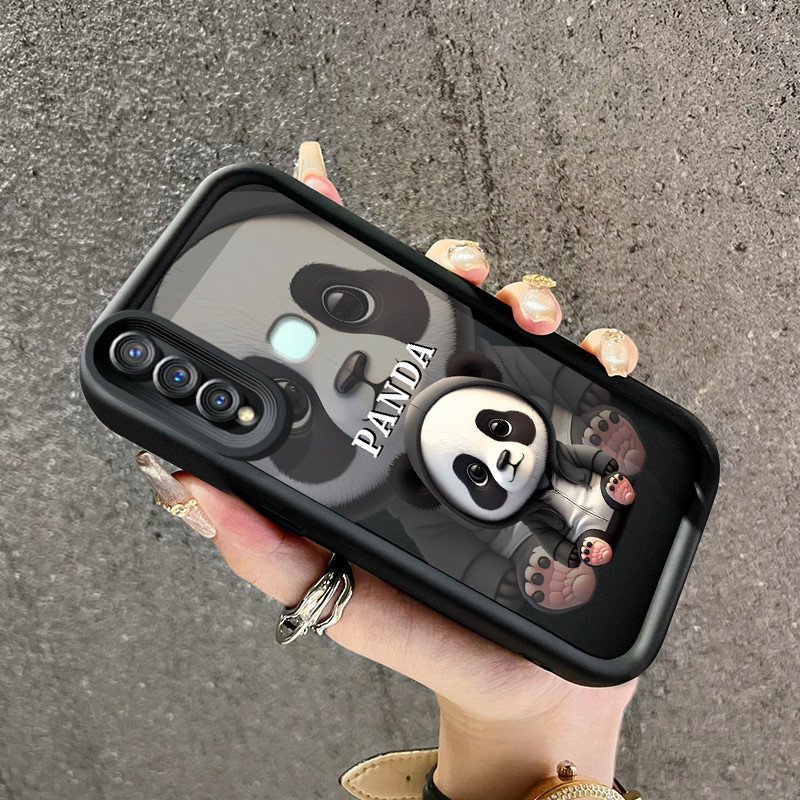 Casing Hp VIVO Y19 VIVO Y5s Case hp lembut ponsel pola panda lucu Casing Anti drop silikon Kesing ca