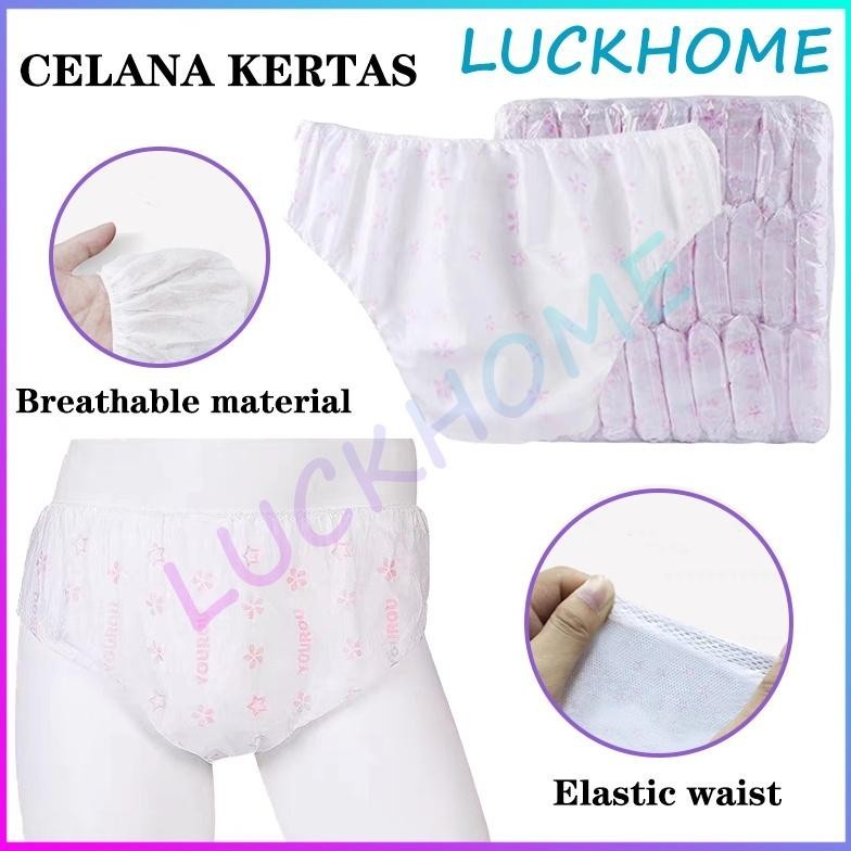 Disposable Travel Underwear CD Kertas Sekali Pakai Celana Dalam Sekali Pakai Wanita