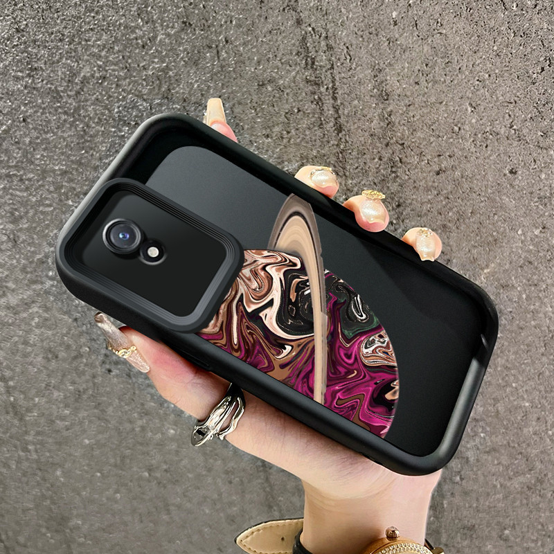 Casing Hp VIVO Y02 VIVO Y02A VIVO Y02T Case pola Planet misterius Softcase baru dua orang Kesing HP 