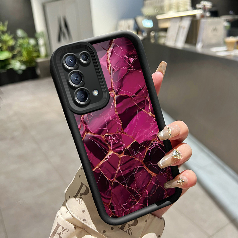 Casing Hp OPPO Reno 5 OPPO Reno 5K Case hp ponsel pola bor rusak Casing lunak pencegah Kesing jatuh 