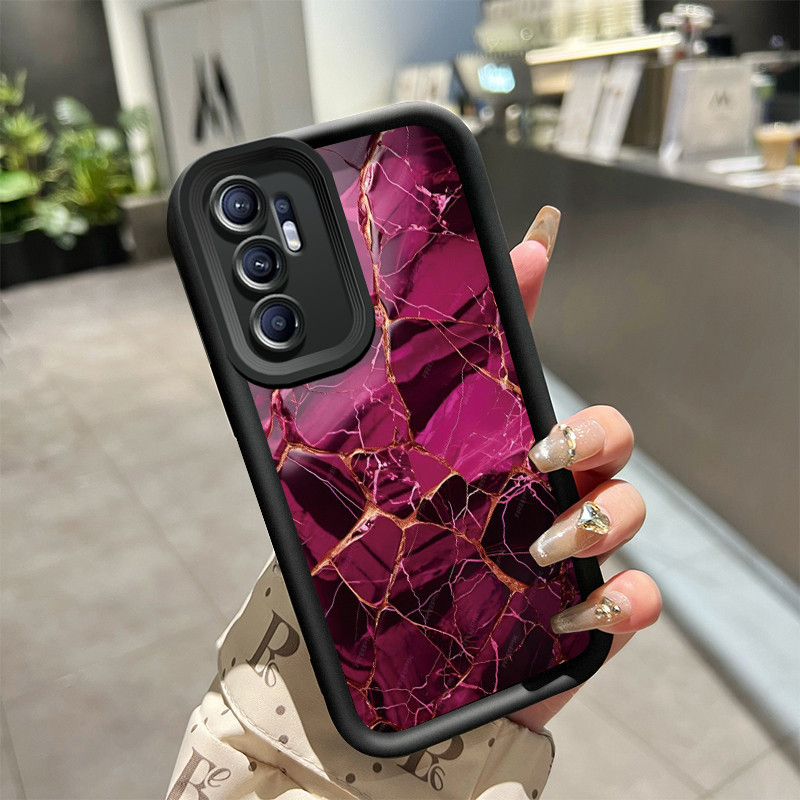 Casing Hp OPPO Reno 6 Case hp ponsel pola bor rusak Casing lunak pencegah Kesing jatuh silikon keran