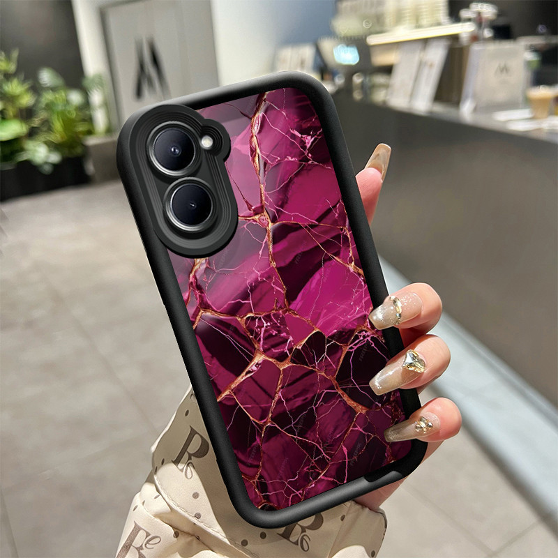 Casing Hp Realme C33 Case hp ponsel pola bor rusak Casing lunak pencegah Kesing jatuh silikon kerang