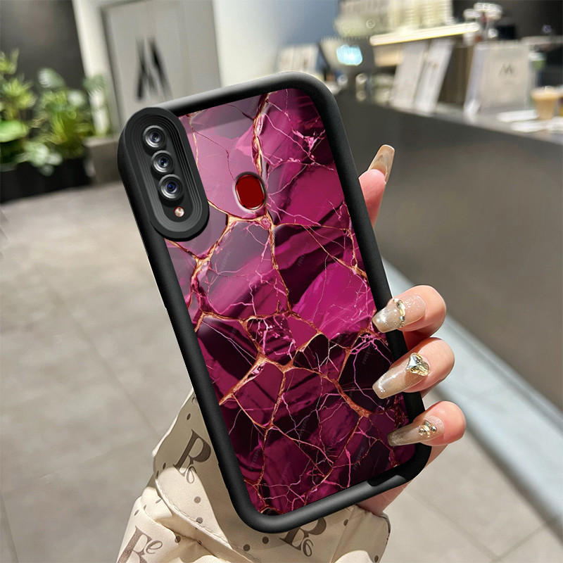 Casing Hp Samsung Galaxy A20s Case hp ponsel pola bor rusak Casing lunak pencegah Kesing jatuh silik