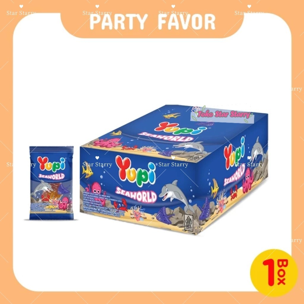 

[Per Kotak] Yupi Gummy Yupi Seaworld Yupi Sea World 24pcs Snack Viral Halal Mui Snack Yupi