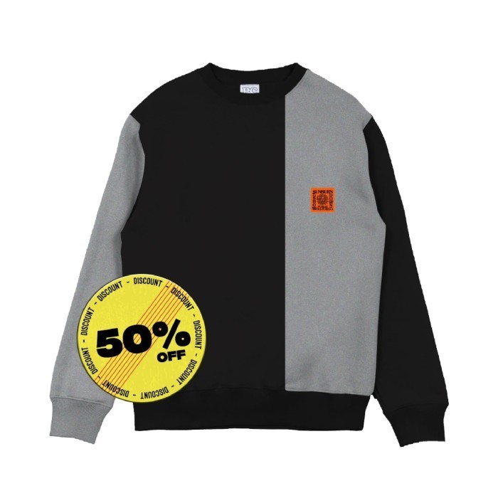 Public Culture - Sunburn Sweater - Grey / Black