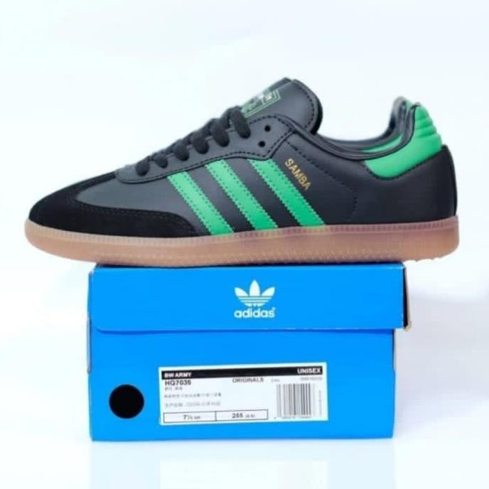 Sepatu Adidas Samba Black Green Original  Duapuluhlinee