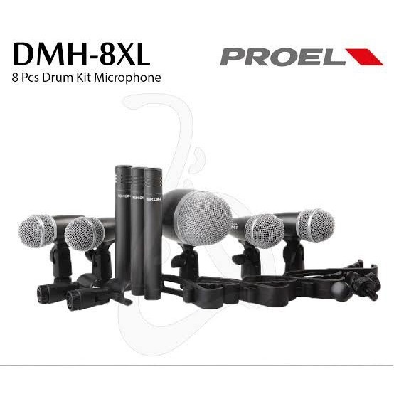 Microphone Drum Proel Dmh 8 Xl - Mic Drum Isi 8