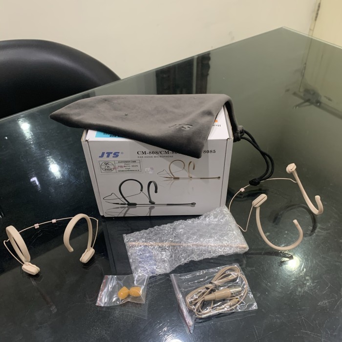 Jts Cm 808 - Headset Beige Dual Earhook Dapat 2 Hook Utk Anak / Dewasa