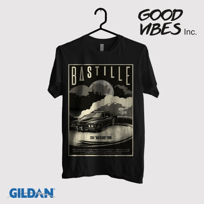 Kaos Band Bastille Original Gildan - Poster Ii Black