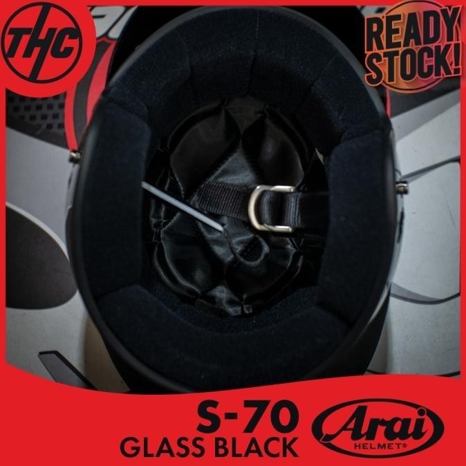 Sale Termurah  Ara I S70 Classic Half Face Helm Glass White & Black Aikiaashop