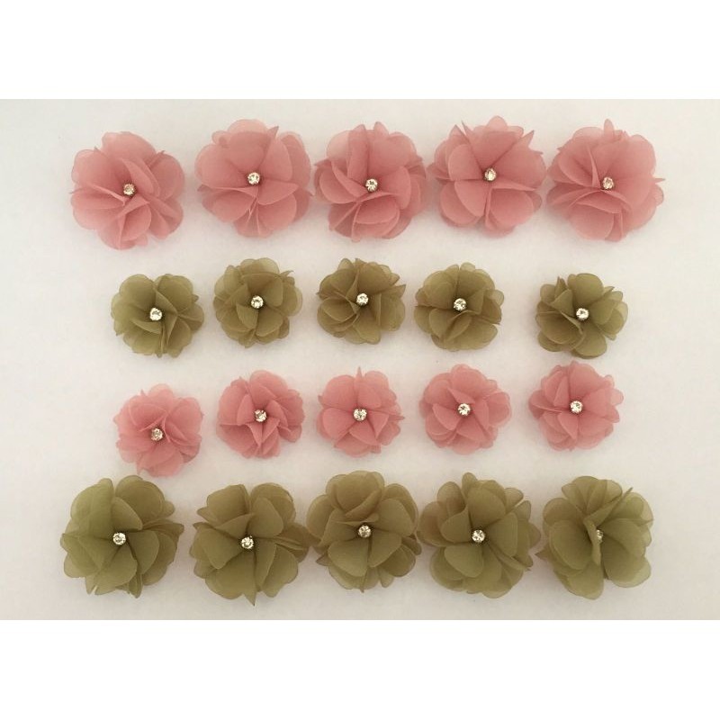 Marigold Organza Flower / Aplikasi Bunga Organza 3D / Bunga Kebaya Brukat Selendang / Bunga Kain / B