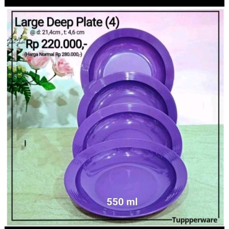 Piring Large Deep Plate Tupperware