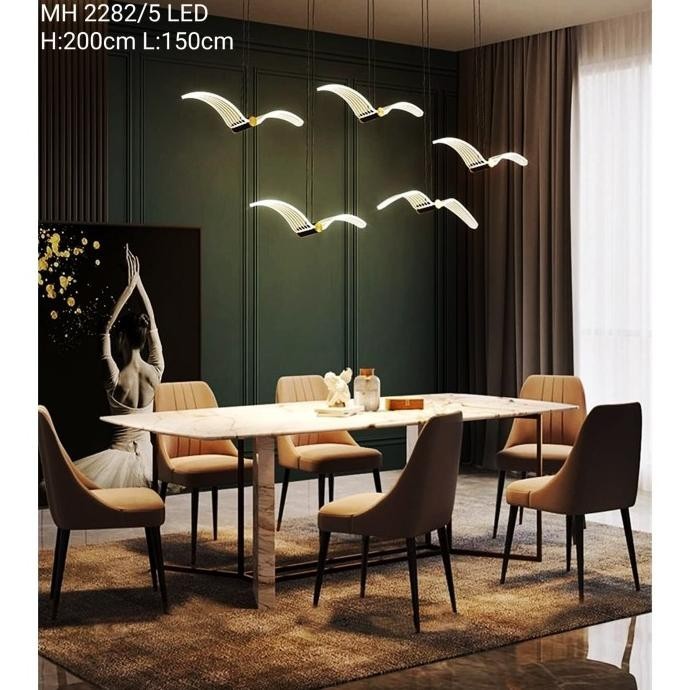 Lampu Gantung Meja Makan Unik 5 Bird Led  Sharinagisel