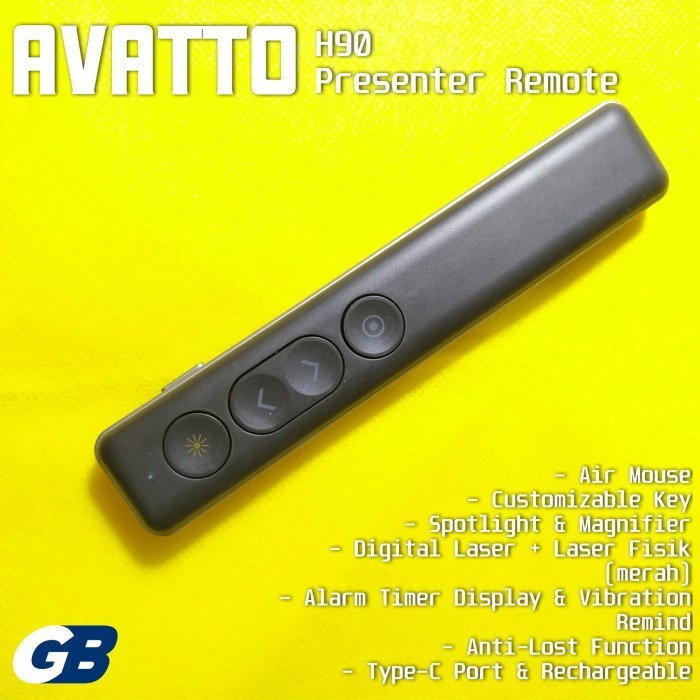 Diskon Avatto H90 Digital Laser Spotlight Magnify Wireless Presenter Not H100