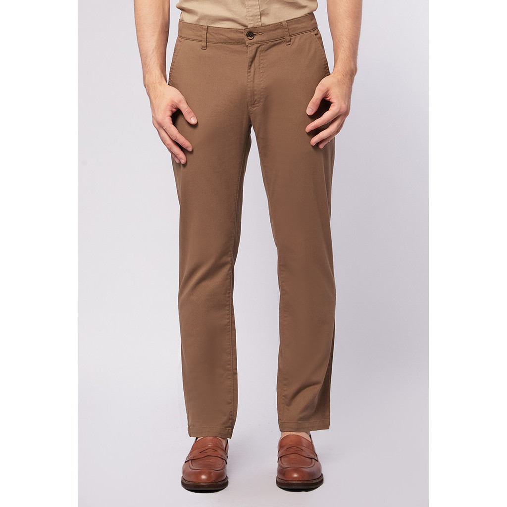 WOOD Slim Tapered Chinos Pants 2-OPIBSC524O050 Taupe