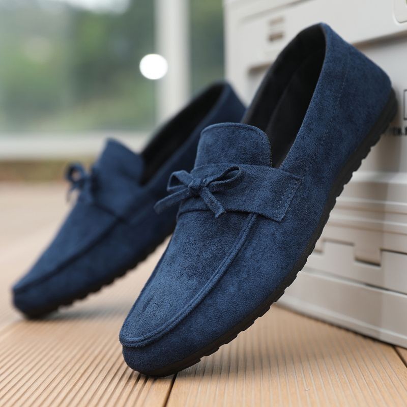 Sepatu Kain Old Beijing Bahan Kanvas Malas, Sepatu Kain Slip-On Kasual Cocok untuk Pria2024Musim Sem