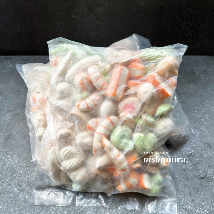 

Ayala - Baso Ikan Mix Seafood - Bakso 1Kg - Fish Meatballs - Nishimura