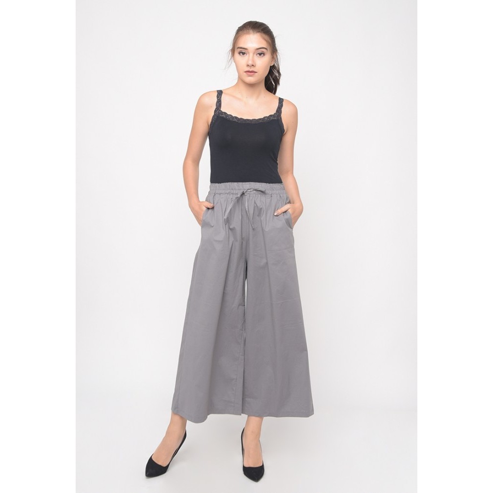 Celana Kulot Kolor Panjang Wanita Banana Female Basic Pants 18