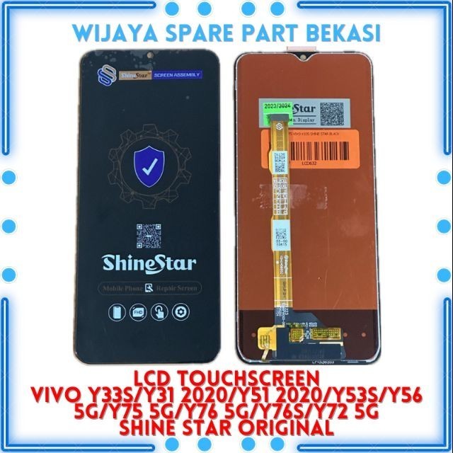 *Promo Lcd Ts Vivo Y33S/Y31 2020/Y51 2020/Y53S Shine Star Original Black