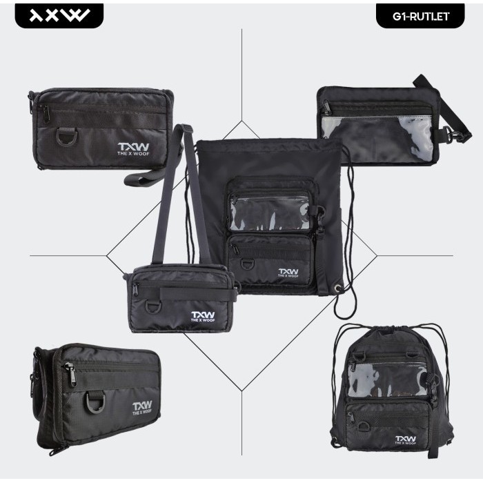 Tas Serut Dompet Pouch Tas Selempang The X Woof G1-Rutlet