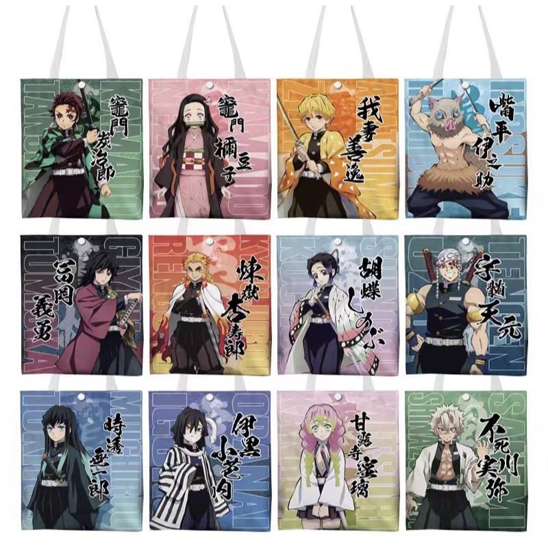 Tas Kanvas Anime Kimetsu No Yaiba| Tas Bahu Demon Slayer