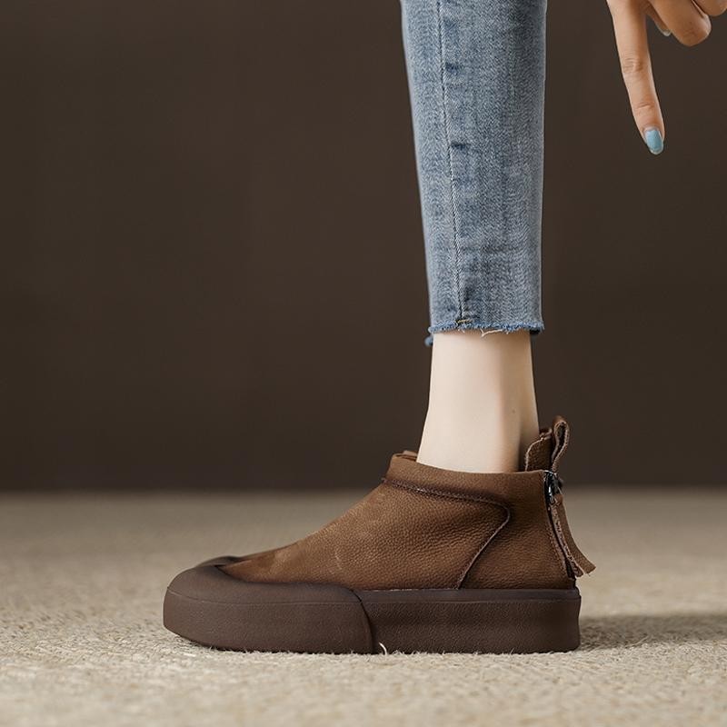 Martin Boots Pendek, Super Populer Atasan Tinggi Bawah Lembut Khaki Retro